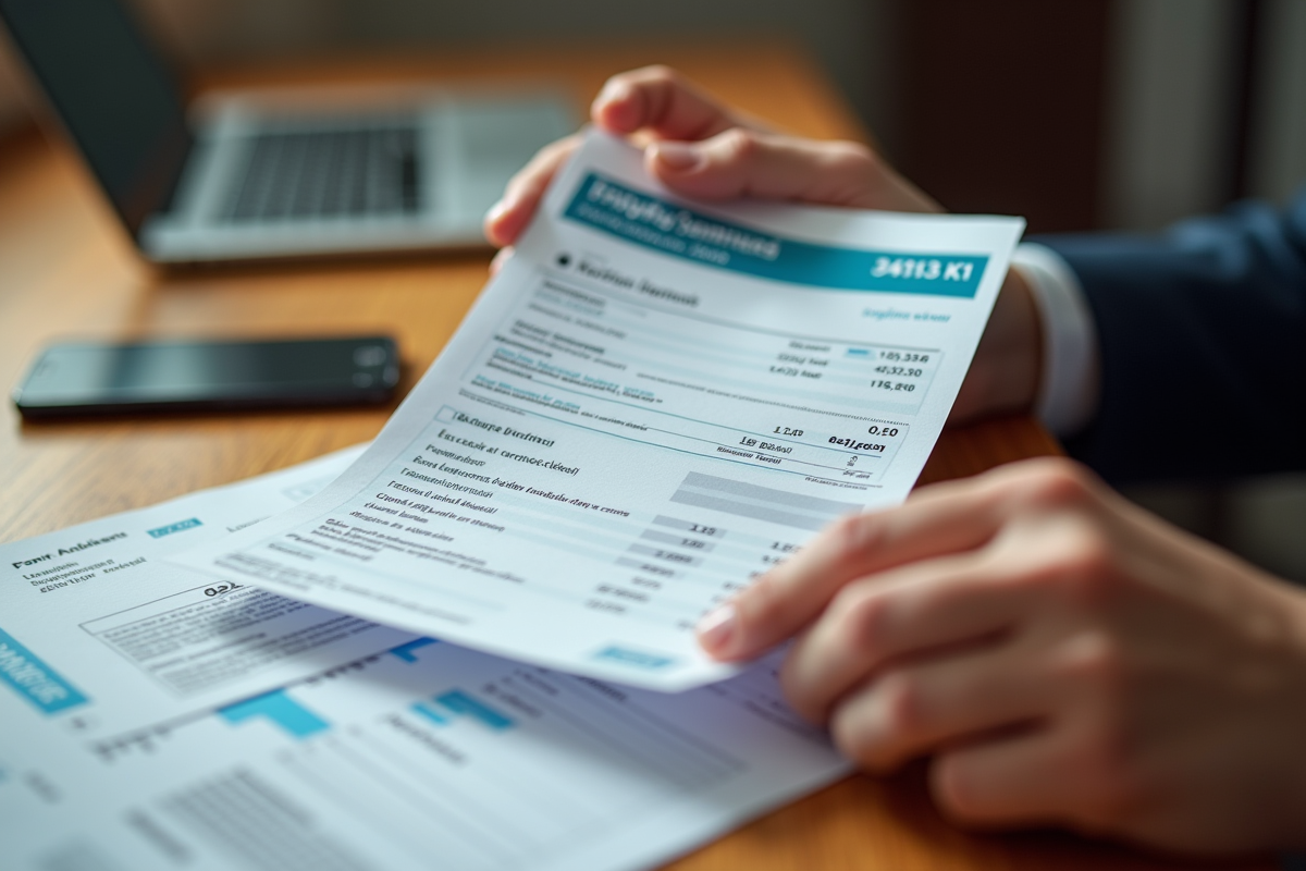 Main tenant un relevé bancaire français avec transaction Pôle Emploi