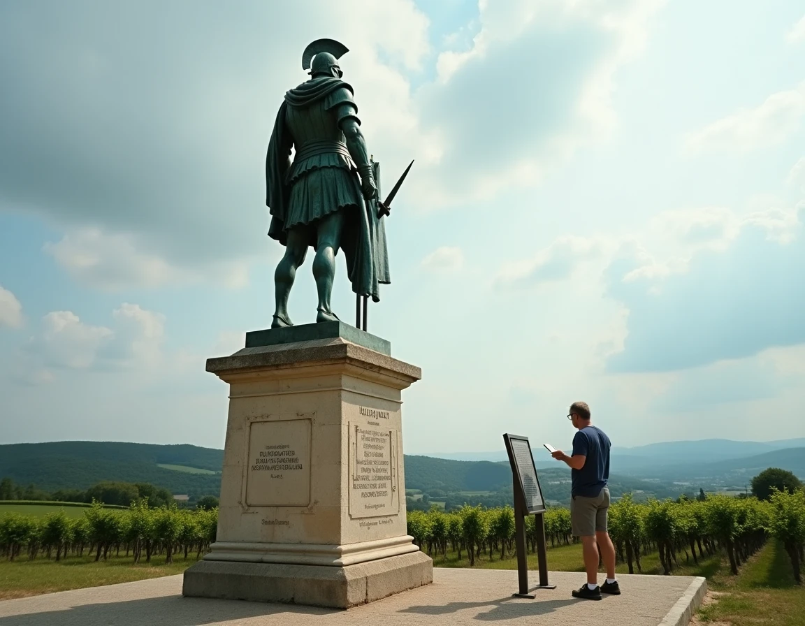 Statue de Vercingétorix à Alise-Sainte-Reine symbole du débat sur Alésia